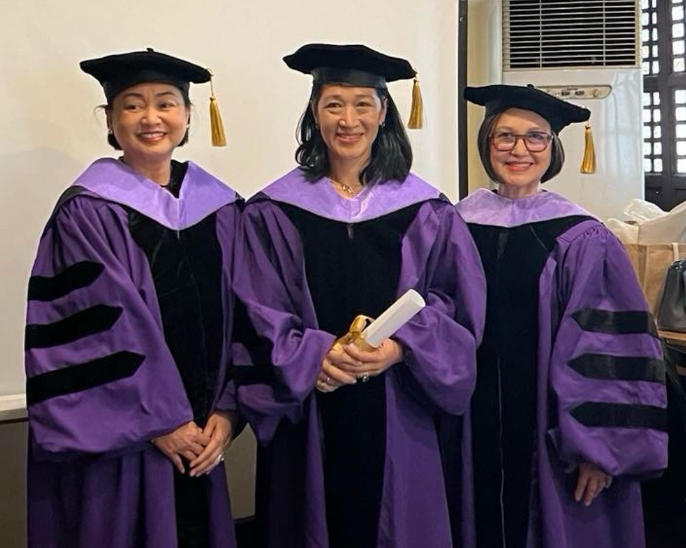 Left to right: Dr. Maria Margarita Almoro, Dr. Georgia Remulla, Dr. Marirose Eala